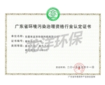 環境污染治理資格證書
